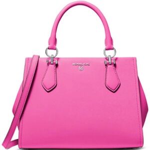 Michael Kors Medium Sized Marilyn Saffiano Leather Fuchsia Pink Satchel